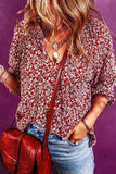 Printed Tie Neck Ballon Sleeve Blouse