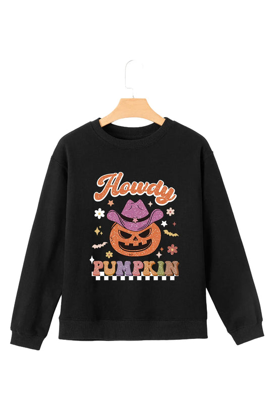 Jack-O'-Lantern Round Neck Long Sleeve Sweatshirt