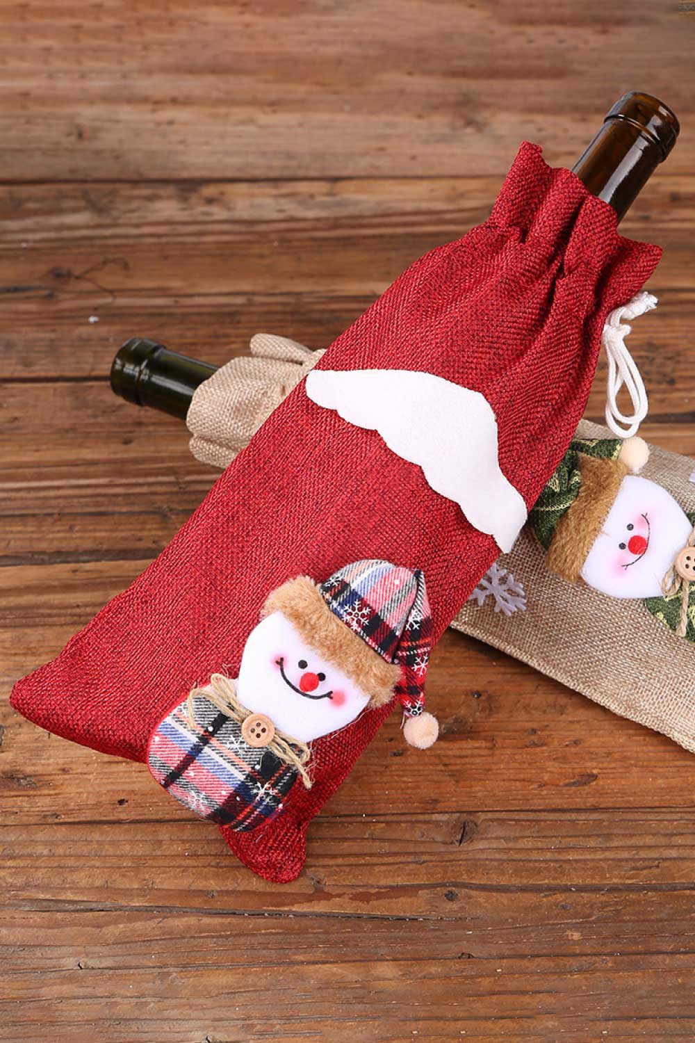 4-Pack Christmas Gnome Bottle Cover