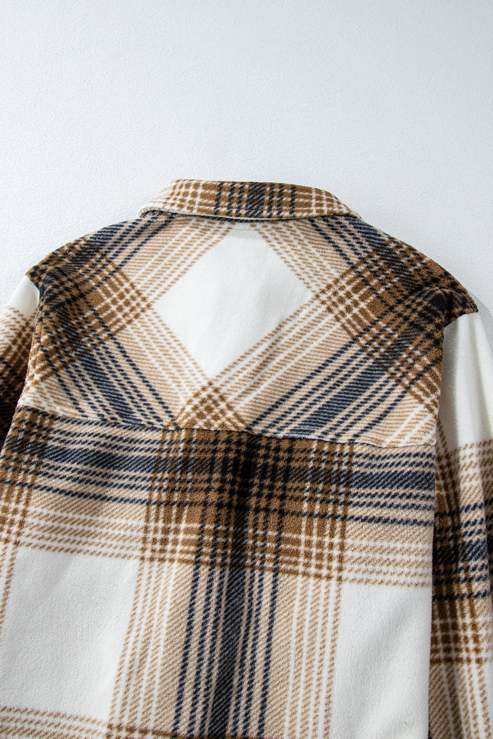 Plaid Button Up Long Sleeve Shacket