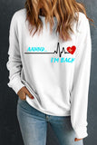 Graphic Round Neck Long Sleeve Sweatshirt