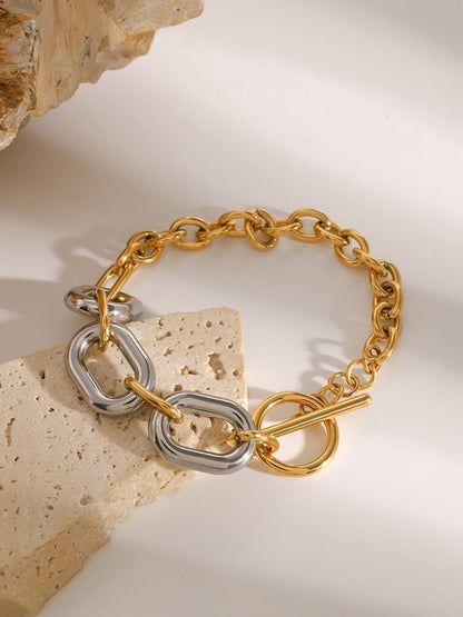 18K Gold-Plated Stainless Steel Chain Bracelet