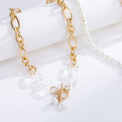 Gold-Plated Letter A Necklace