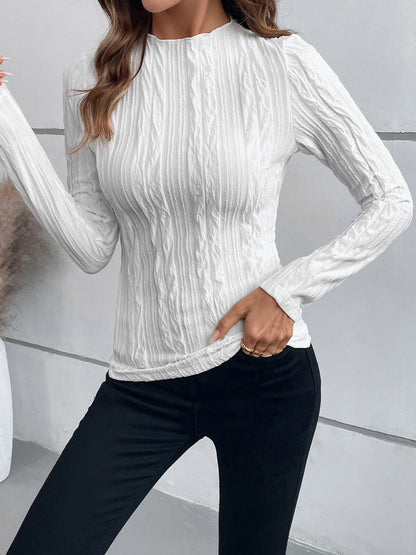 Mock Neck Long Sleeve Top