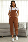 Full Size Square Neck Wide Strap Jumpsuit