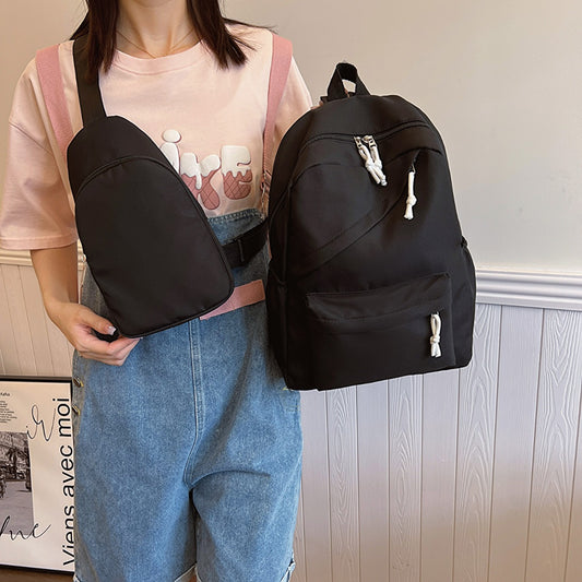 Cloth Backpack Bag and Sling Bag 2 Piece Set