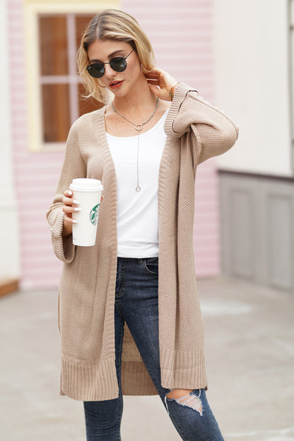 Open Front Long Sleeve Cardigan