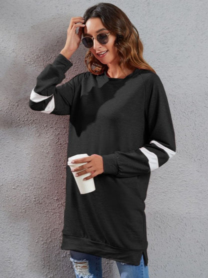 Full Size Striped Round Neck Long Sleeve T-Shirt