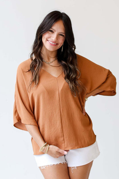 V-Neck Half Sleeve Blouse