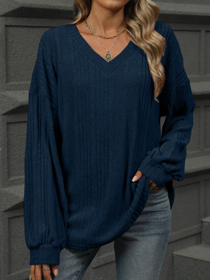 V-Neck Long Sleeve T-Shirt