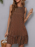 Polka Dot Sleeveless Mini Dress