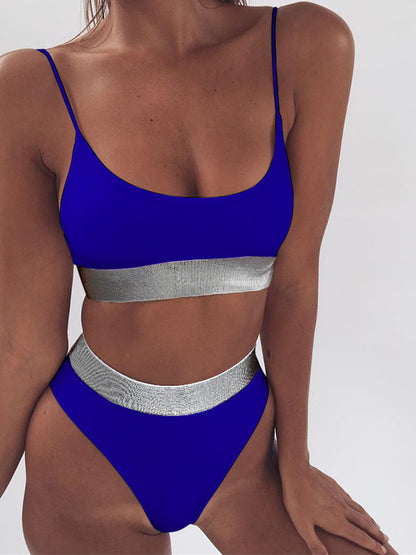 Scoop Neck Spaghetti Strap Two-Piece Swim Set