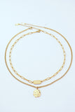 Gold-Plated Double-Layered Pendant Necklace