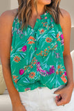 Frill Printed Grecian Tank