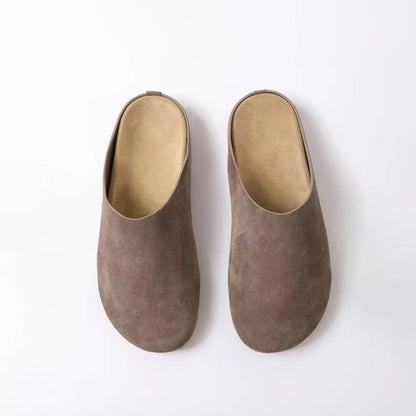 Suede Round Toe Slip-Ons