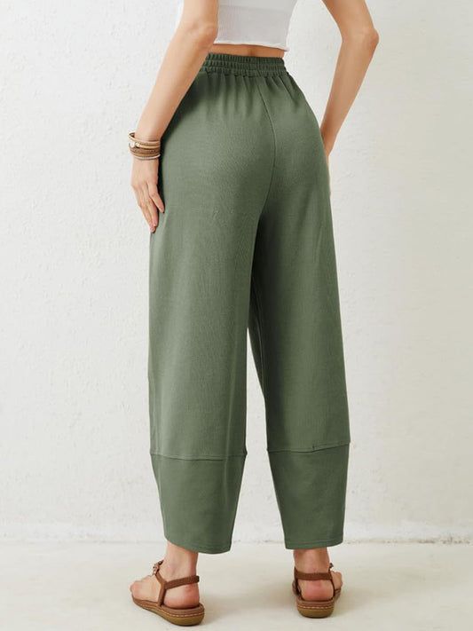 Lovelet Elastic Waist Wide Leg Pants