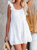 Full Size Ruffled Scoop Neck Sleeveless Romper