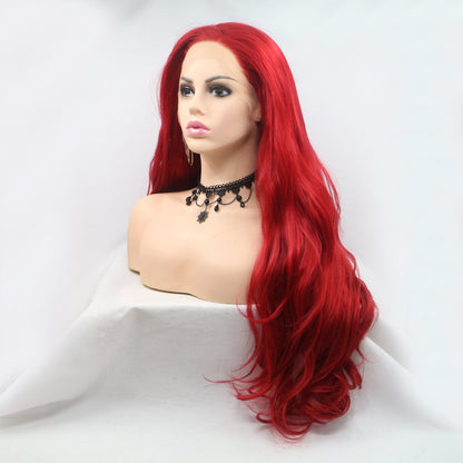 13*3" Lace Front Wigs Synthetic Long Wavy 24" 130% Density