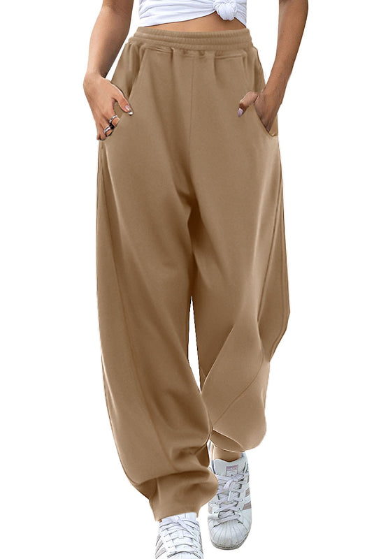 Elastic Waist Sweatpants with Pockets