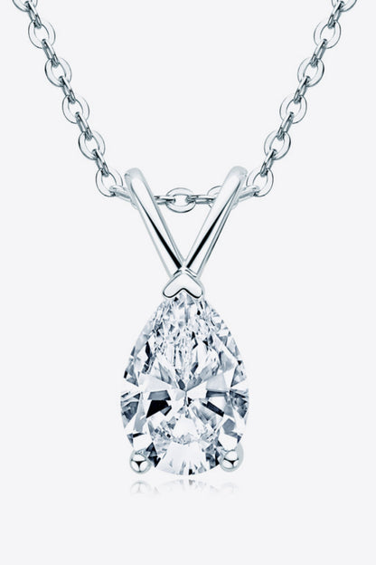 1.5 Carat Moissanite Pendant 925 Sterling Silver Necklace