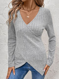 Perfee Surplice Long Sleeve T-Shirt