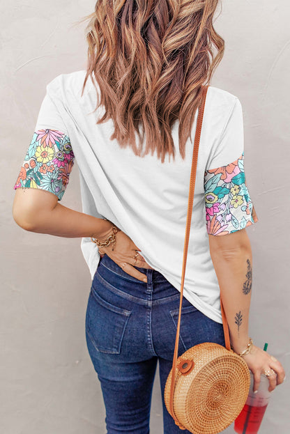 Printed Round Neck Half Sleeve T-Shirt