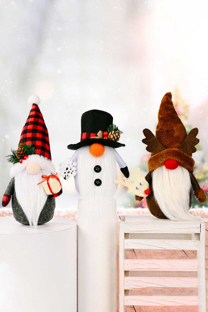 3-Pack Christmas Faceless Gnomes