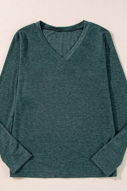 V-Neck Long Sleeve T-Shirt