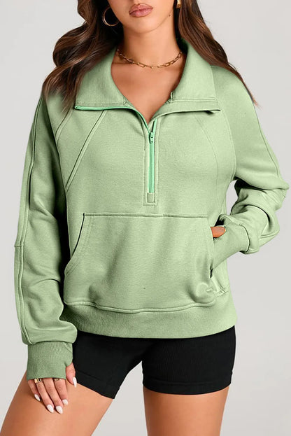 Half Zip Long Sleeve Sweatshirt