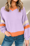 Color Block Long Sleeve Sweatshirt