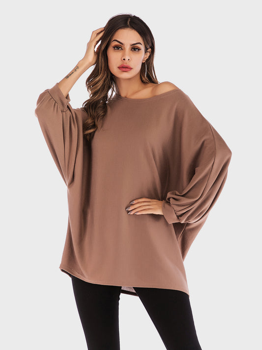 Perfee Round Neck Batwing Sleeve T-Shirt