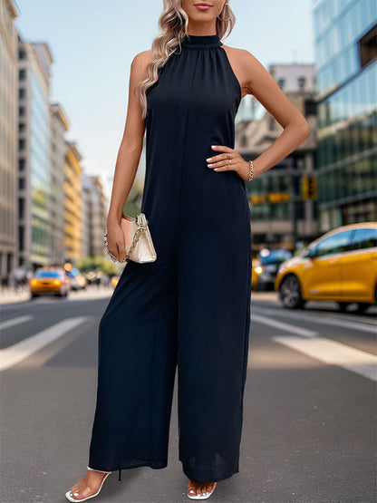 Tied Grecian Wide Leg Jumpsuit