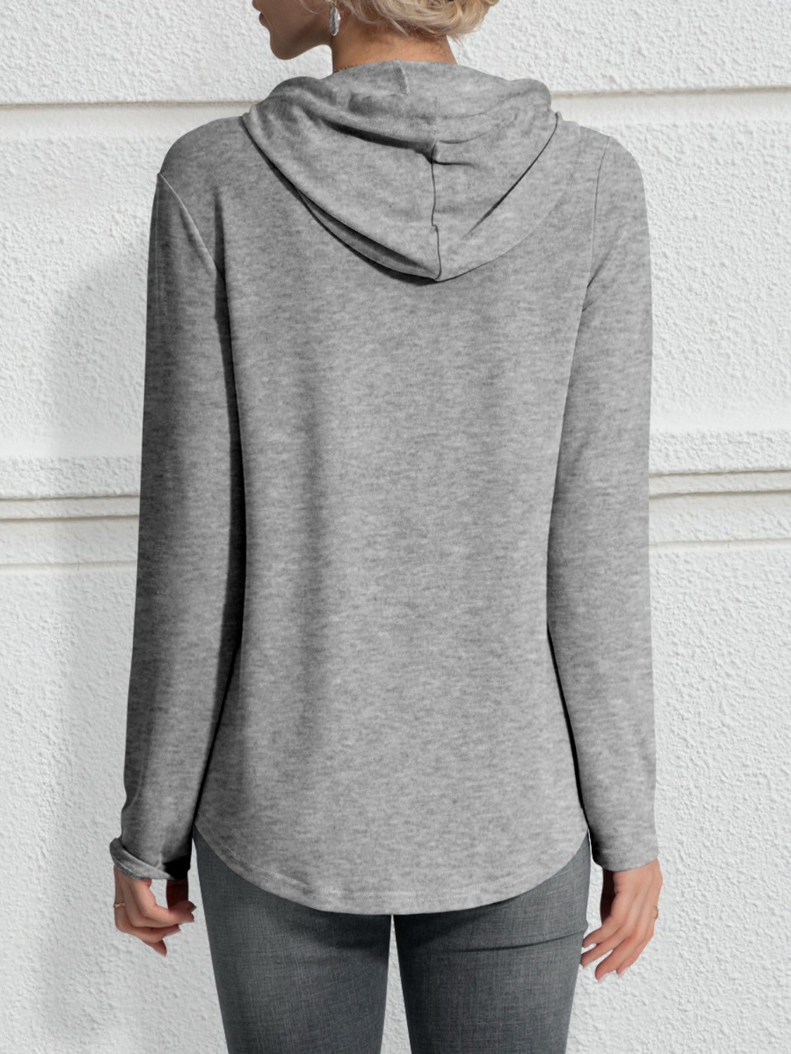 Drawstring Long Sleeve Hoodie