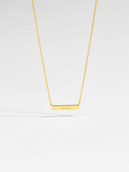 925 Sterling Silver Bar Necklace