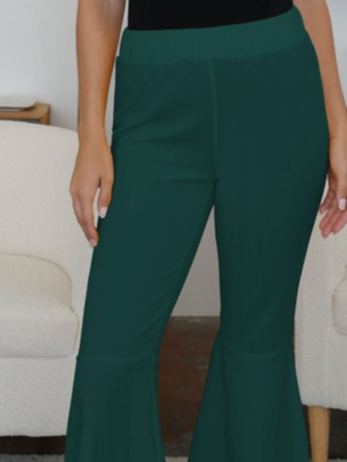 High-Low Bootcut Pants