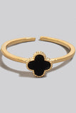 Fame Clover Charm Dainty Band Ring