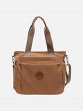 Nylon Solid Color Tote Bag