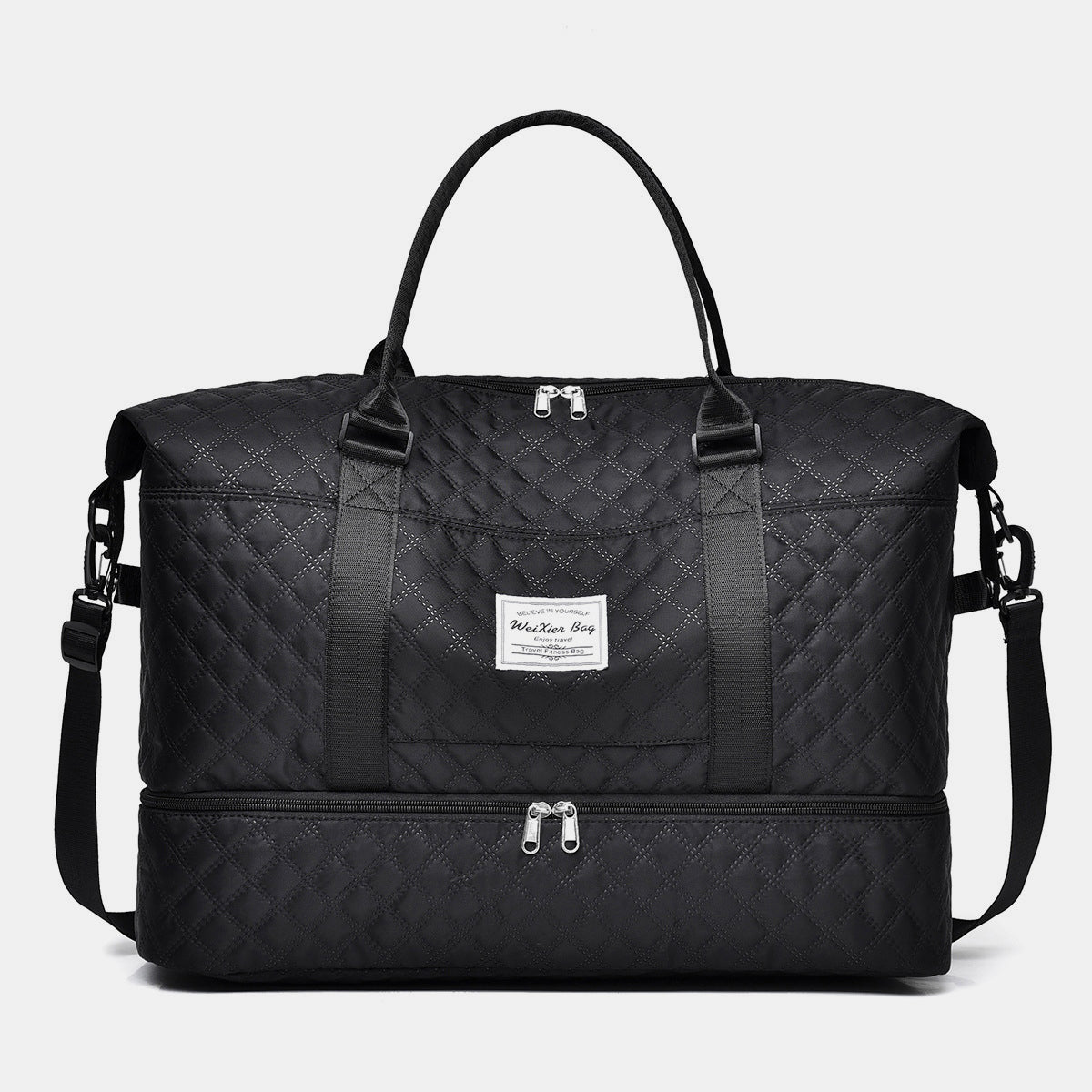 Diamond Grid Oxford Cloth Oversize Travel Bag