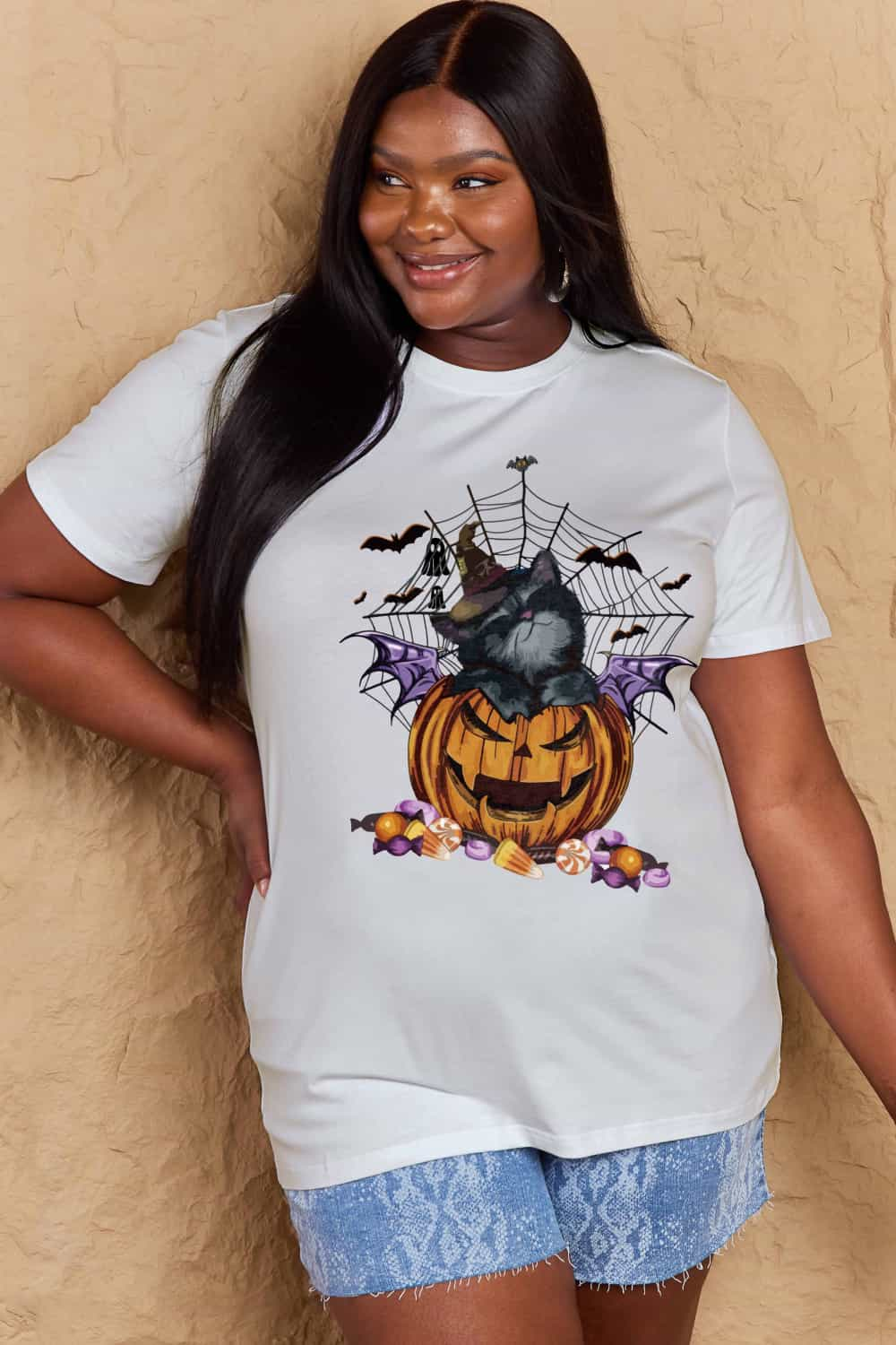 Simply Love Full Size Jack-O'-Lantern Graphic T-Shirt