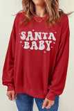 SANTA BABY Round Neck Long Sleeve Sweatshirt