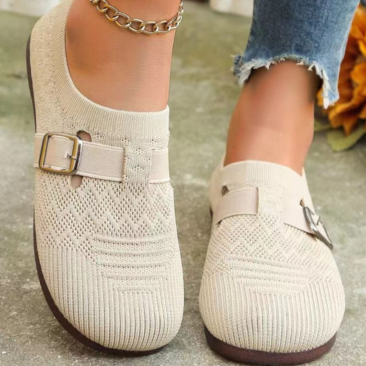 Round Toe Flat Slip-Ons