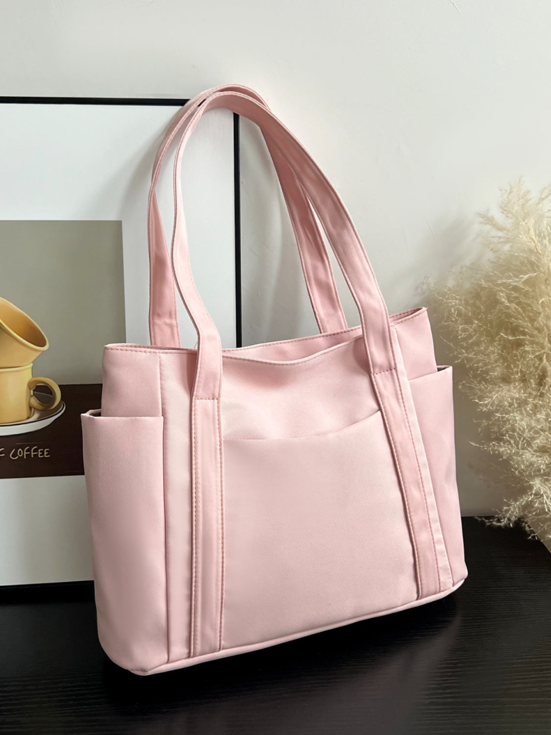 Oxford Cloth Tote Bag with Zipper