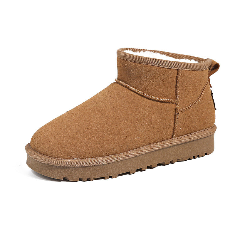 Faux Fur Round Toe Platform Boots