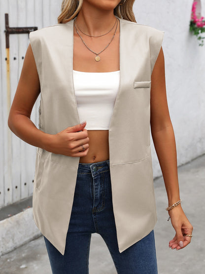 Side Slit Open Front Vest