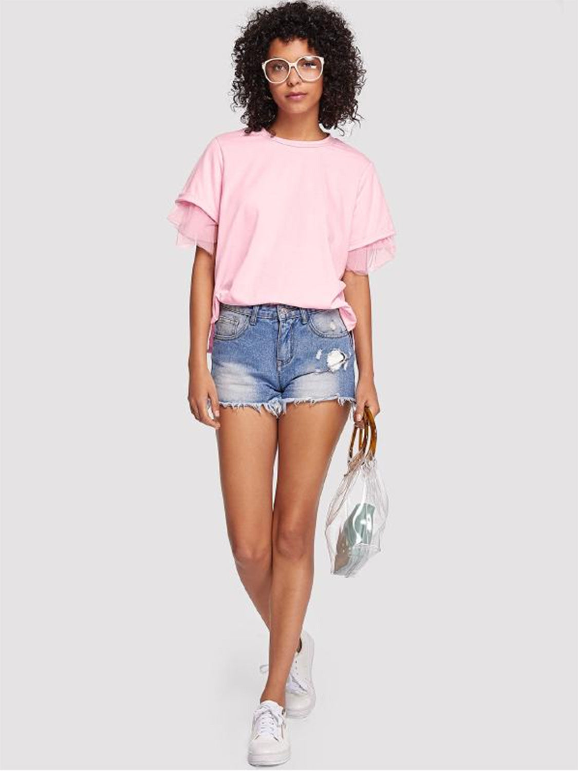 Round Neck Short Sleeve Top