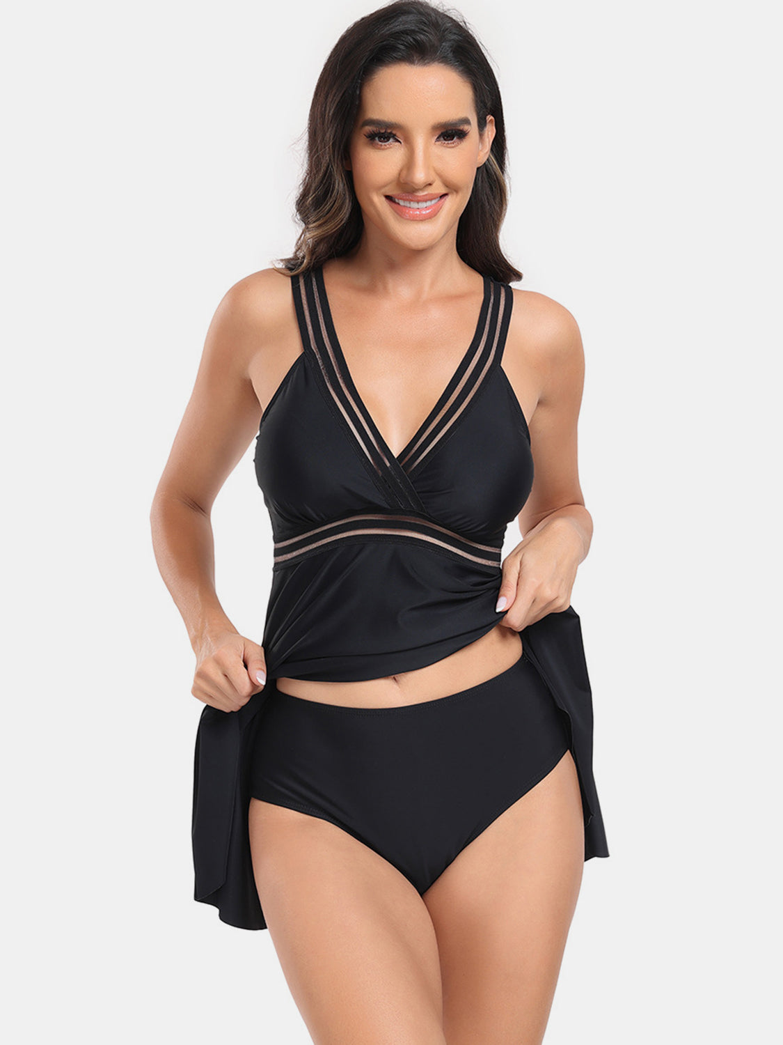 Surplice Wide Strap Two-Piece Swim Set