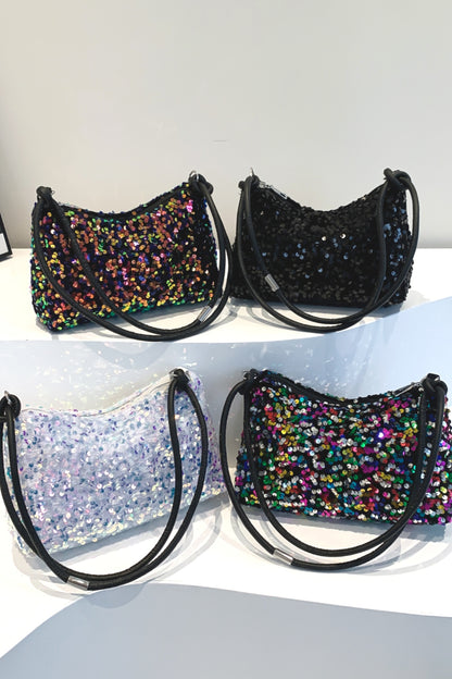 Sequin Double Strap Shoulder Bag