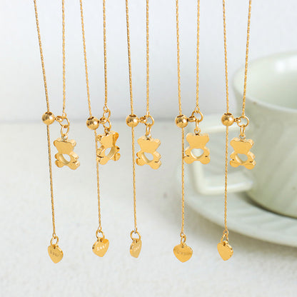 18K Gold-Plated Bear Necklace