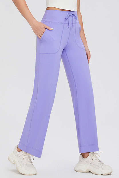 Basic Bae Full Size Drawstring High Waist Pants with Pockets