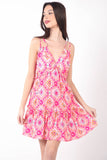 VERY J Floral Back Smocked Ruffled Mini Dress